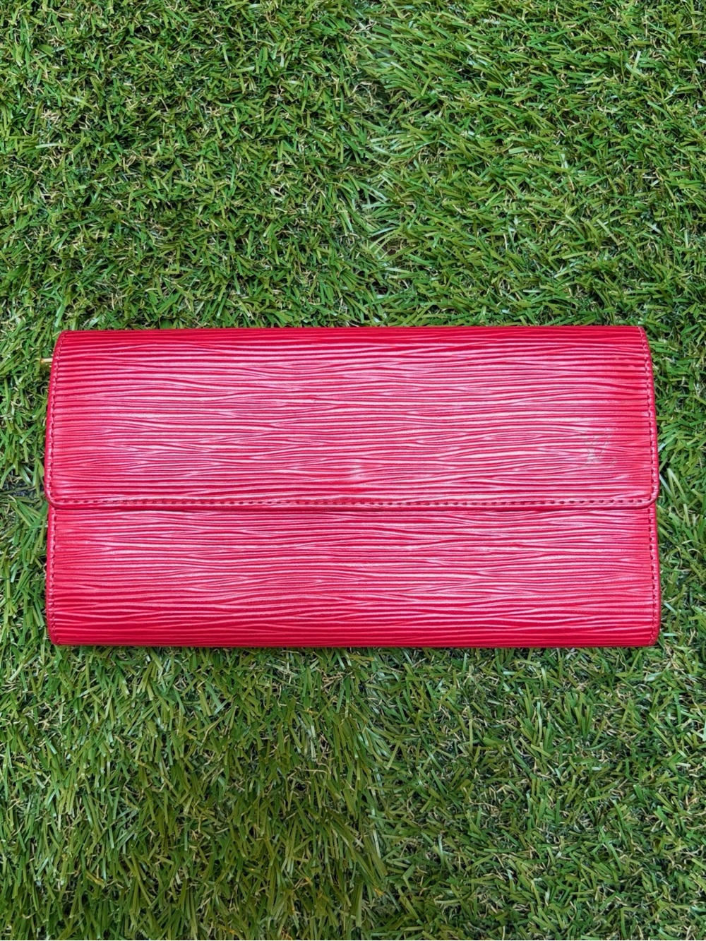 Vintage Louis Vuitton Red Epi Leather Wallet